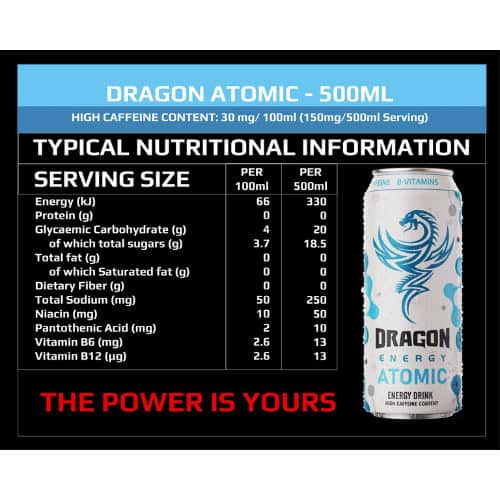 Dragon Energy Drink ATOMIC 6X500ML - Image 2